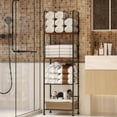 thumbnail image 4 of Towel Rack Free Standing 4-Tier M-Shaped Detachable Dividers, Durable Metal Towel Holder, Pool Items Holder, Space-Saving Storage Organizer, Modern Bath Towel Shelf for Bathroom Patent Pending, 4 of 13