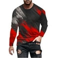 thumbnail image 3 of Tawop T Shirts for Men Crew Neck Long Sleeve Pullover Graphic Casual Red 5XL, 3 of 3