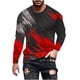 thumbnail image 2 of Blusas y camisas de manga larga con cuello redondo para hombre, blusa informal de manga larga con cuello redondo y estampado., 2 of 3