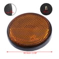 thumbnail image 3 of 4pcs M6x1.0 Orange Plastic Universal Round Screw Mount Reflective Warning Reflector for Motorcycle Bike, 3 of 6