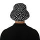thumbnail image 5 of Balery Black White Leaves Sombreros para el sol para hombre y mujer, sombrero de pescador con UPF 50+, 5 of 6