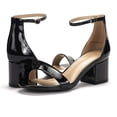 thumbnail image 2 of Sandalia DREAM PAIRS Tacón Bajo Grueso Negro 7 cm, 2 of 7