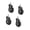 4 black, variant on Quiet Rolling Twist Casters for Chairs & Sofas Designs with Large 3 Inch Wheel Easy to Use for Enhances Durability
