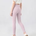 thumbnail image 4 of Bixock Fall Leggings for Girls High Waist Yoga Pants Soild Color Slim Casual Pant Soft Comfortable Workout Running Daily Wear Girls Clothings Size 3-4Years, 4 of 6