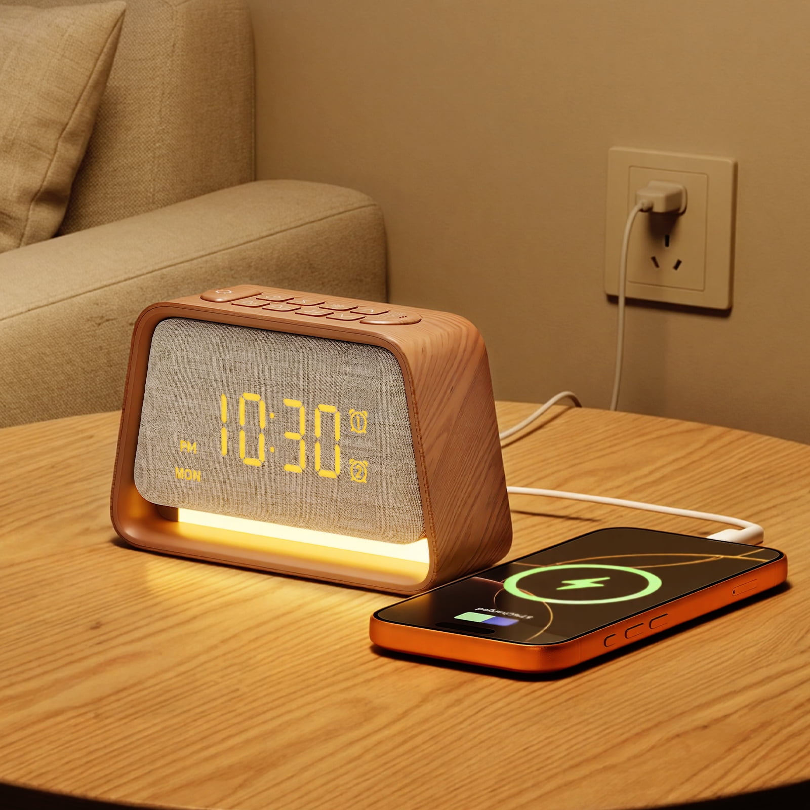 Sunrise Alarm Clock for Bedroom, Wake Up Light with 20 White Noise Sleep Sounds, Dual Alarm Digital Clock with Snooze & Dimmable Night Light