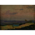 thumbnail image 2 of Jan Stanislawski 14x11 Black Ornate Wood Framed Double Matted Museum Art Print Titled: Dusk (1897), 2 of 5