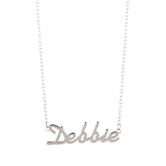 Gigi and Leela SP328 Sterling Silver Necklace - Debbie Nameplate