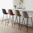 thumbnail image 2 of Bouclair Tabouret de Bar en Tissu Gris et Métal, 2 of 6