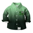 thumbnail image 6 of St. Patrick's Day Boys Tshirts Fashion Printed Long Sleeve Button Down Shirt Kids Clothes Boys Size 3-16, 6 of 7