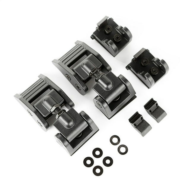 Fits 2007-2018 Jeep Wrangler JK Rugged Ridge Hood Latch 11210.17 Painted; Black; Aluminum; Set Of 2