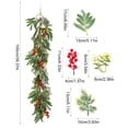thumbnail image 3 of WDOBM Christmas Decoration, Artificial Pine Garland Berries Pinecones Flexible, Christmas Garland, Red Berry Garland, Pine Cone Garland for Mantel Fireplace Front Door, 3 of 6
