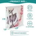 thumbnail image 5 of Flowers Roses Heart Human Skeleton 3 Ring Binders 1.5 inch Hardcover File Folders with Interior Pockets A4 Size Organizer for School Office Hospital Set of 2, 5 of 8