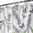 thumbnail image 3 of Modern Roses Shower Curtain - Contemporary Floral Pattern, Clean Lines, 72x72 Inches, 3 of 5