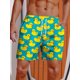 thumbnail image 3 of Pantalones cortos con estampado de pato amarillo hawaiano para hombre, bañadores para hombre, cintura elástica, estampado 3D, degradado, transpirables, ropa de calle corta de poliéster, 3 of 4