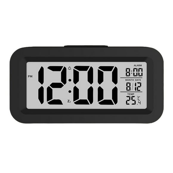 Digital LCD Alarm Clock with Calendar Thermometer for Desk Travel Office decor