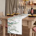 thumbnail image 2 of Table Runners 70 Inches Long Dress Scarves, Green Leaves Farmhouse Coffee/Dining/Kitchen Table Decor, Holiday Table Runner, Eucalyptus Leaves Weeping Summer Botanical 13x70 Inch, 2 of 9