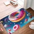 thumbnail image 4 of Sikiie Starry Sky Colorful Donut Print Flannel Anti-slip Floor Mat 16x24in, Thickened Dustproof Entrance Door Mat Floor Mat for Kitchen, Bathroom, Laundry Room, 4 of 7