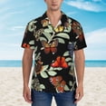 thumbnail image 4 of Bixox Men's Hawaiian Shirts Men's Multicolored Butterflies Print Short-Sleeve Shirt-XX-Large, 4 of 8