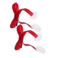 thumbnail image 3 of par de pinzas navideñas para el pelo con pompones para niñas, accesorios con borlas, elegantes adornos para el pelo para mujeres, 3 of 7