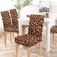 thumbnail image 5 of RYLABLUE Hazelnuts Food Stretch Chair Cover Protector Seat Slipcover for Dining Room Hotel Wedding Party Set of 4, 5 of 5
