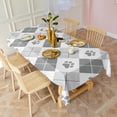 thumbnail image 3 of Pawprints Argyle Rectangle Tablecloth 60"x102",Waterproof Polyester Rectangle Table Cloth, Wipeable Spillproof Polyester Tablecloth for Dining, Camping, Indoor and Outdoor, 3 of 6