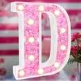 thumbnail image 1 of Lámpara Elnsivo LED con purpurina rosa con letras, 23 x 20 x 5 cm, 1 of 6