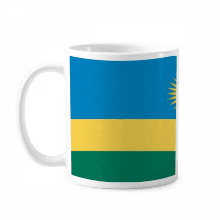 

Rwanda National Flag Africa Country Mug Pottery Cerac Coffee Porcelain Cup Tableware