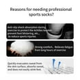 thumbnail image 2 of Hehanda 2 Pairs of Men's Towel Bottom Shock-Absorbing Basketball Socks Breathable and Sweat-Absorbing Professional Sports Socks, 2 of 6