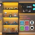 thumbnail image 6 of Display Cabinet with Glass Doors, LED Curio Cabinet with RGB Human Body Sensor Light, 4-Tier Figure Display Case for Collectibles, Tall Bookcase with 4 Shelves, Storage Cabinets, Showcase, 6 of 11