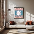 thumbnail image 2 of Winter sweater pattern - Illustration Geometric Pattern Abstract Modern Art Boho Mid-Century Modern Minimalist Black Framed Wall Art Print 16 x 20 inches, 2 of 4