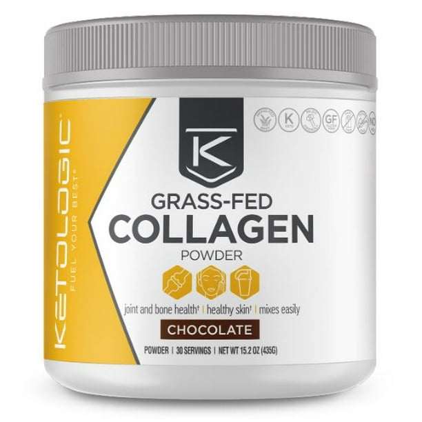KetoLogic Keto Collagen Powder Gluten Free Chocolate 30 Servings