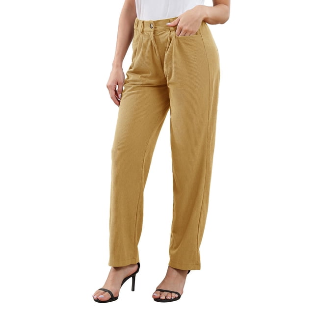 Pantalones casuales, pantalones de cintura alta para mujer Pantalones de cintura alta para mujer Pantalones de cintura alta Construcción resistente