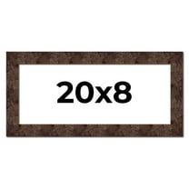 20x8 Frame Brown Burl Real Wood Picture Frame Width 1.625 Inches | Interior Frame Depth 0.5 Inches