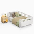 thumbnail image 5 of Mirightone Twin Size Montessori Bed with Guardrails and Removable Side Rails, Low to Ground Wood Bed Frame, 5 of 8