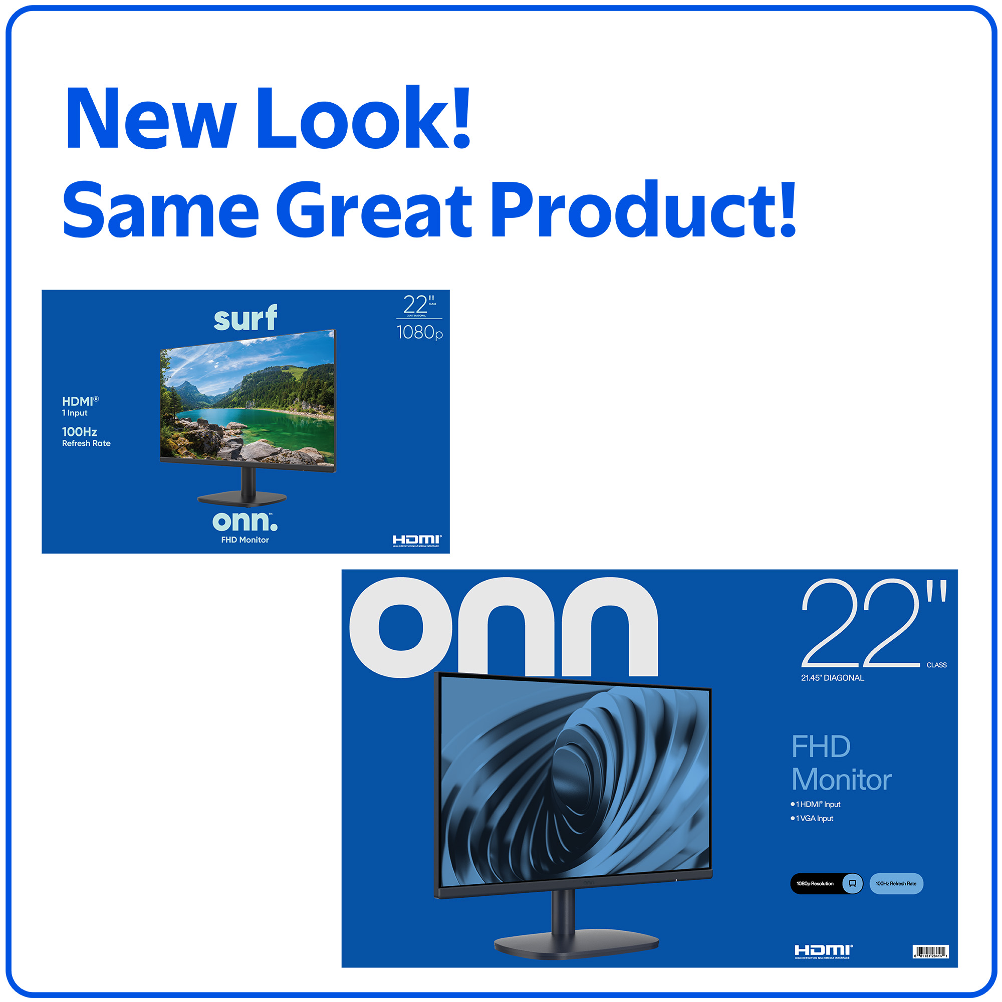 onn 22" FHD Office Monitor with HDMI Cable photo 2