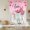 Pink Crimson LightPink, variant on Valentine's Day Balloon Curtains for Living Room/French Door, Pink Love Gnomes Roses Ombre Romantic Tie Up Curtains 63 Inch Length Energy Saving Kitchen Curtains Shades for Windows 42"x63"