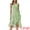 Green, variant on Women's Summer Wrap Round Neck Keyhole Back Dresses S Wine Red