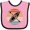 Pink and Black, variant on Inktastic Kayaking Retro Kayak Boating Boys or Girls Baby Bib