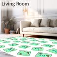 thumbnail image 2 of ODIKA 5'x7' Machine Washable Non-Slip Area Rug, Jump Activity with Animal Letter Sequence High Traffic Rug with Pad, Green, 686078, 2 of 8