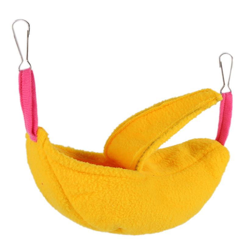 Pet Hammock Banana Shape Hanging Bed for Ferret Hamster Parrot Cotton