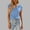 Light Blue, variant on Short Sleeve Tops For Women Draped Cowl Neck Top In Soft With Short Sleeves And Relaxed Womens T Shirts