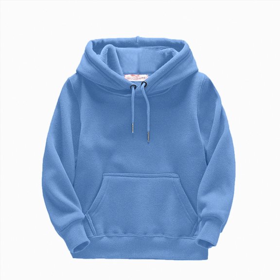 UAYOTSE Kids Child Toddler Boys Girls Solid Long Sleeve Patchwork Hooded Thickened Warm Sweatshirt Pullover Blouse Tops Outfits Clothes(A#1,8-10 Years)