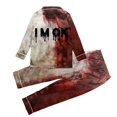 thumbnail image 1 of TSADFHJI Men's Pajamas Set Winter Winter Male Set Fashionable Pajamas Plus Size S Brick Red, 1 of 4
