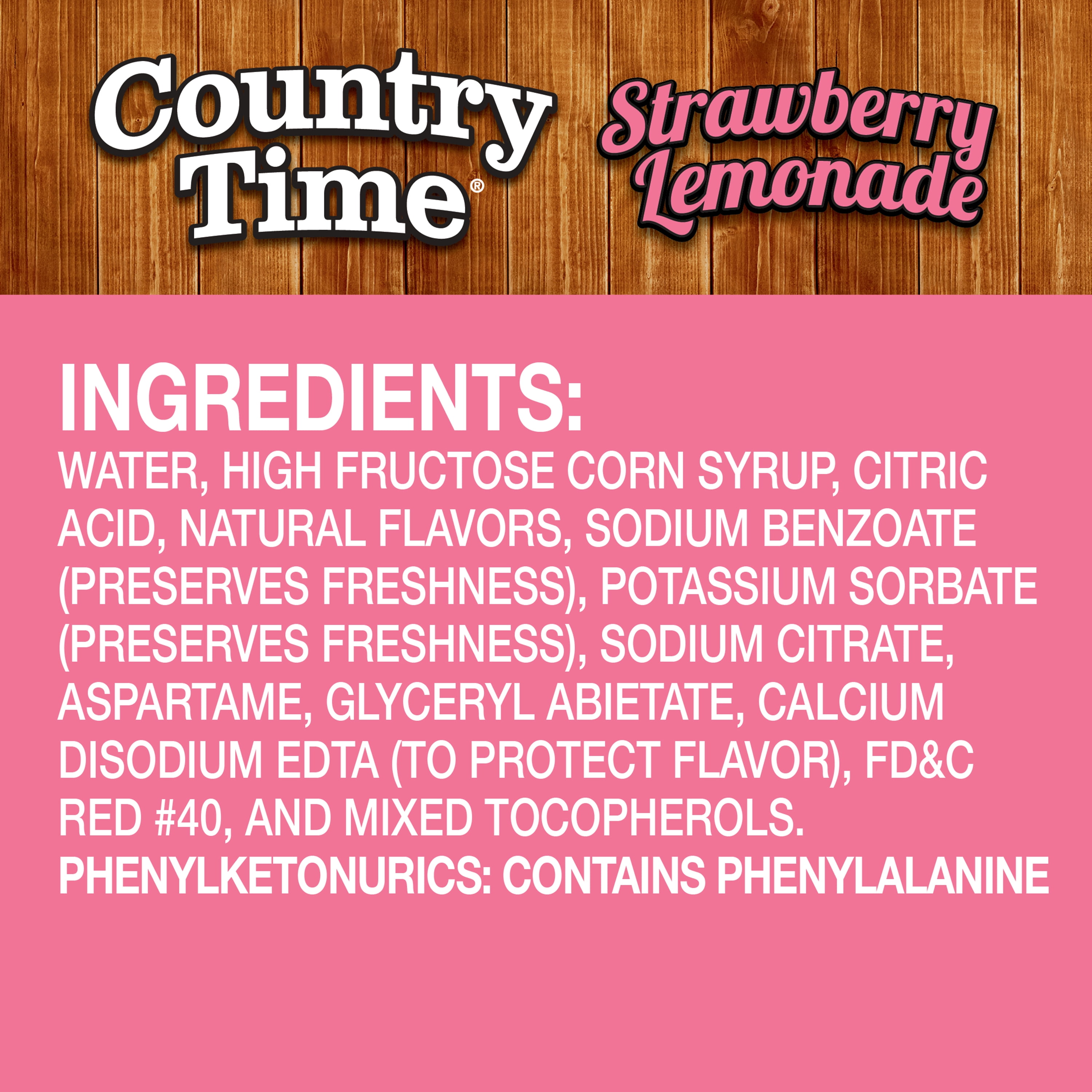 Country Time Strawberry Lemonade Fruit Juice, 20 fl oz, Shelf-Stable