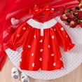 thumbnail image 4 of Staki Easter Outfits for Girls Toddler Baby Girl Easter Outfit Infant Smocked Dress Vintage Princess Dresses Cute Little Girls Easter Clothes 9-24M 3Y(Red,9M), 4 of 9