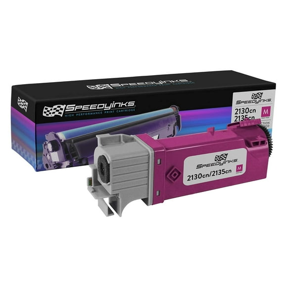 Speedy Inks Compatible Toner Cartridge Replacement for Dell 2130cn / 2135cn High Yield (Magenta) Compatible with Dell Color Laser 2130cn Dell Color Laser 2135cn
