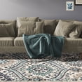 thumbnail image 3 of BNM Vintage Floral Damask Indoor Area Rug, 4' x 6', Deep Royal, 3 of 6