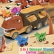 thumbnail image 3 of Veslier Coche de dinosaurio de juguete para niños de 2, 3, 4, 5 años, camión portador de energía de fricción con 4 unidades de coche de dinosaurio pequeño, regalo de cumpleaños de Navidad para niños d, 3 of 3
