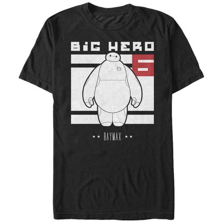 Men s Big Hero 6 Baymax Block Graphic Tee Black X Large