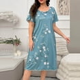 thumbnail image 4 of Censtreet Womens Plus Size Nightgown Sleeveless Sleepwear Sleep Tank Chemise Sleepshirts T-shirt Slip Night Dress (XL-5XL), 4 of 5